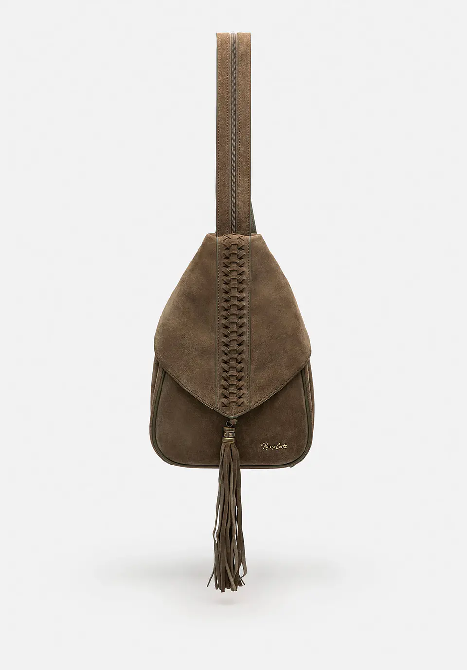 Mochila De Gamuza Flecos Boho 1