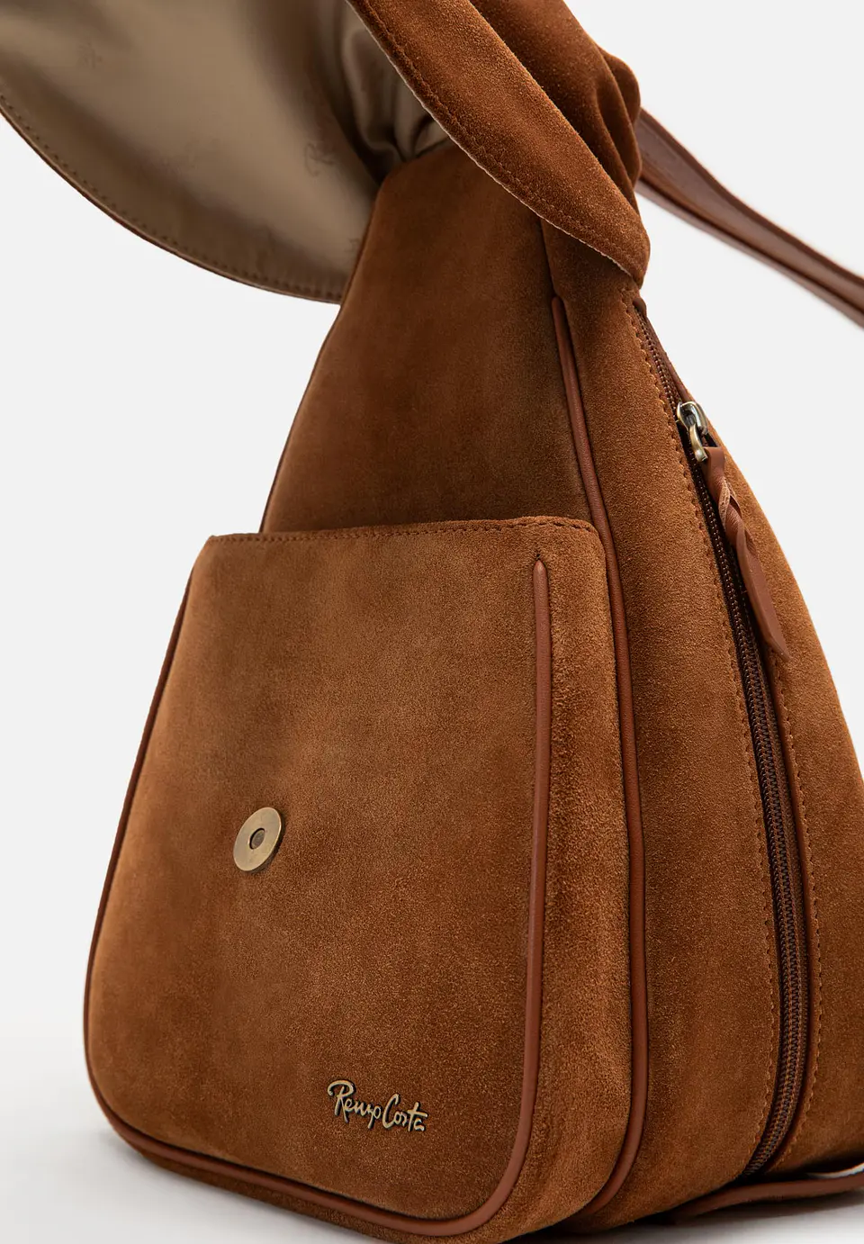 Mochila De Gamuza Flecos Boho 5