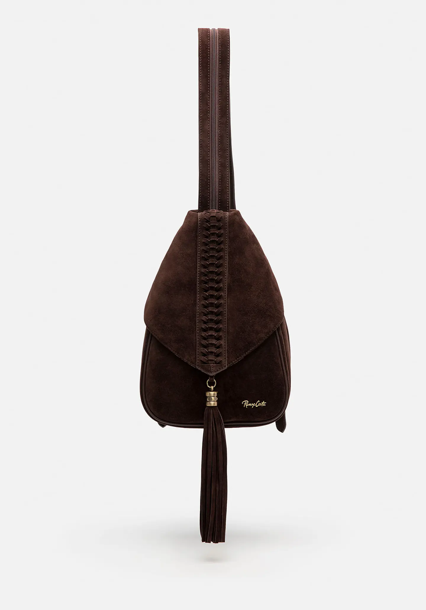Mochila De Gamuza Flecos Boho 11