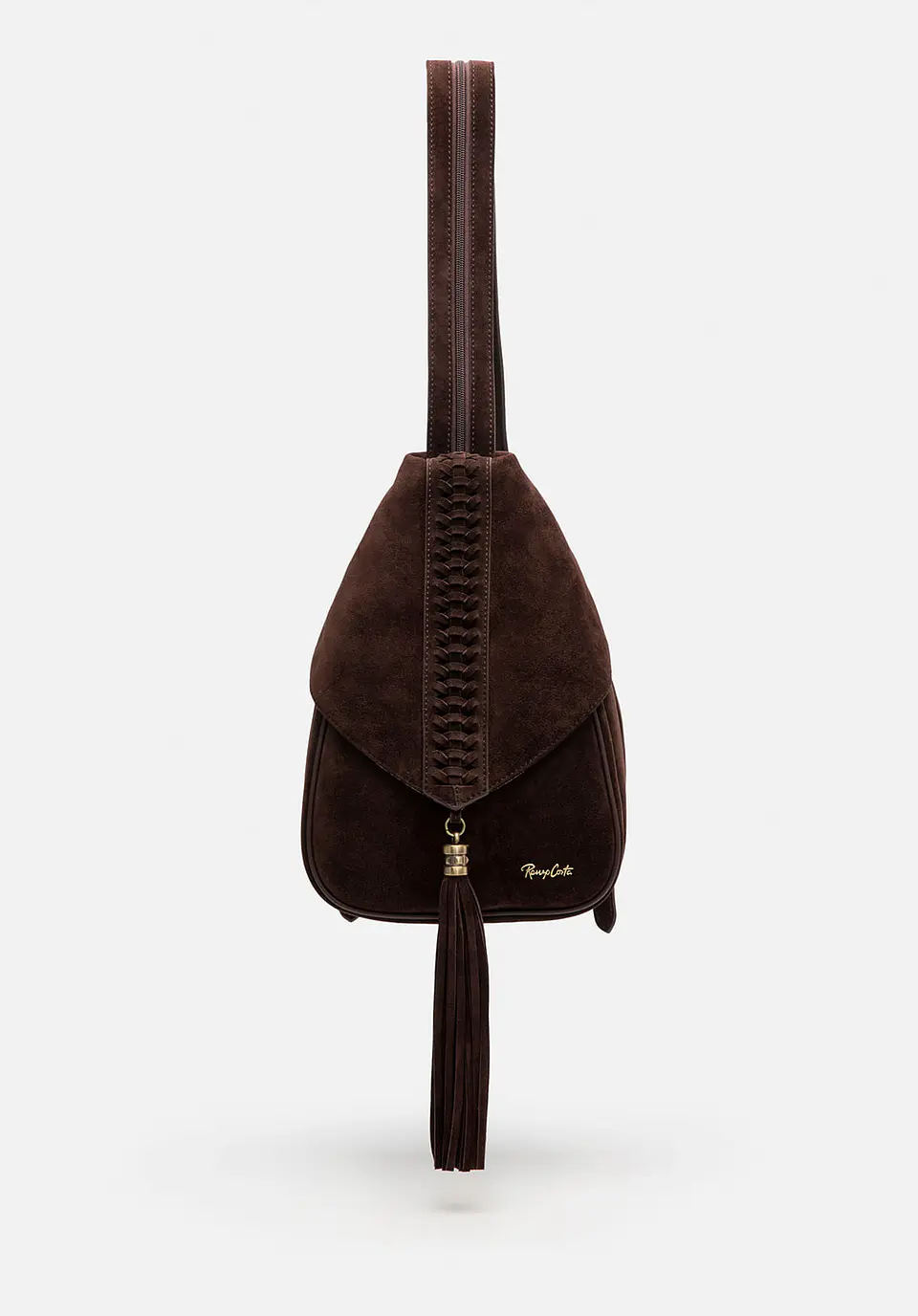 Mochila De Gamuza Flecos Boho 11