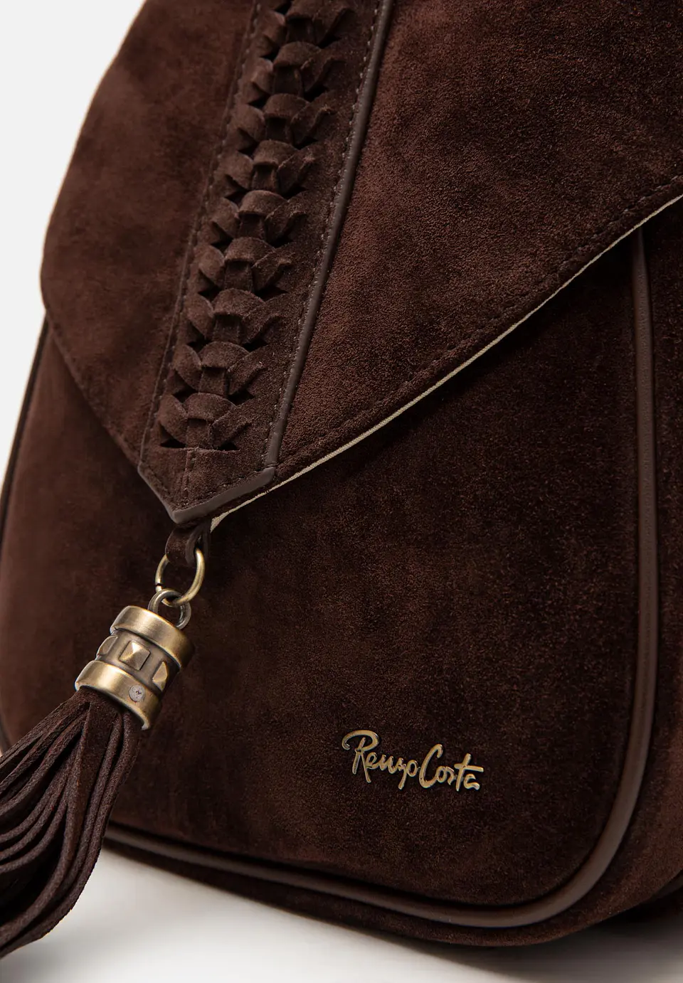 Mochila De Gamuza Flecos Boho 14