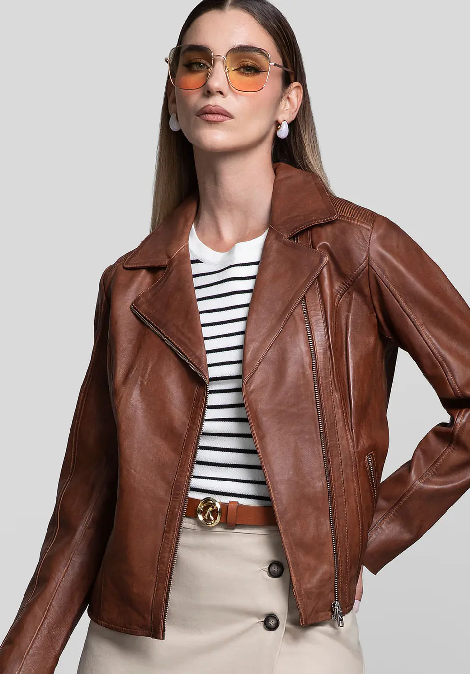 Casaca Cuero Biker Pulse 10