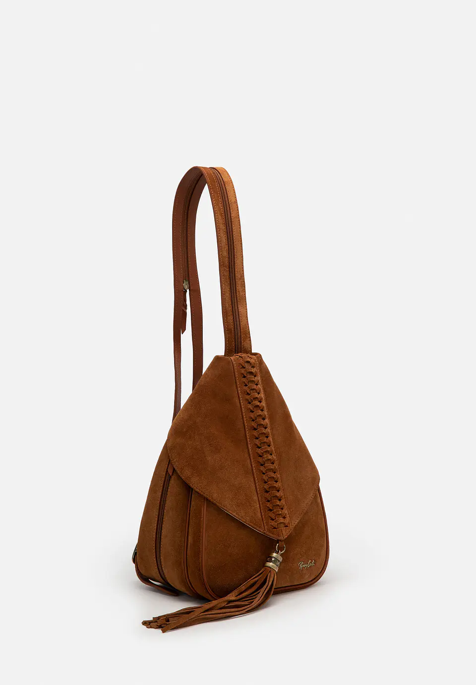 Mochila De Gamuza Flecos Boho 17