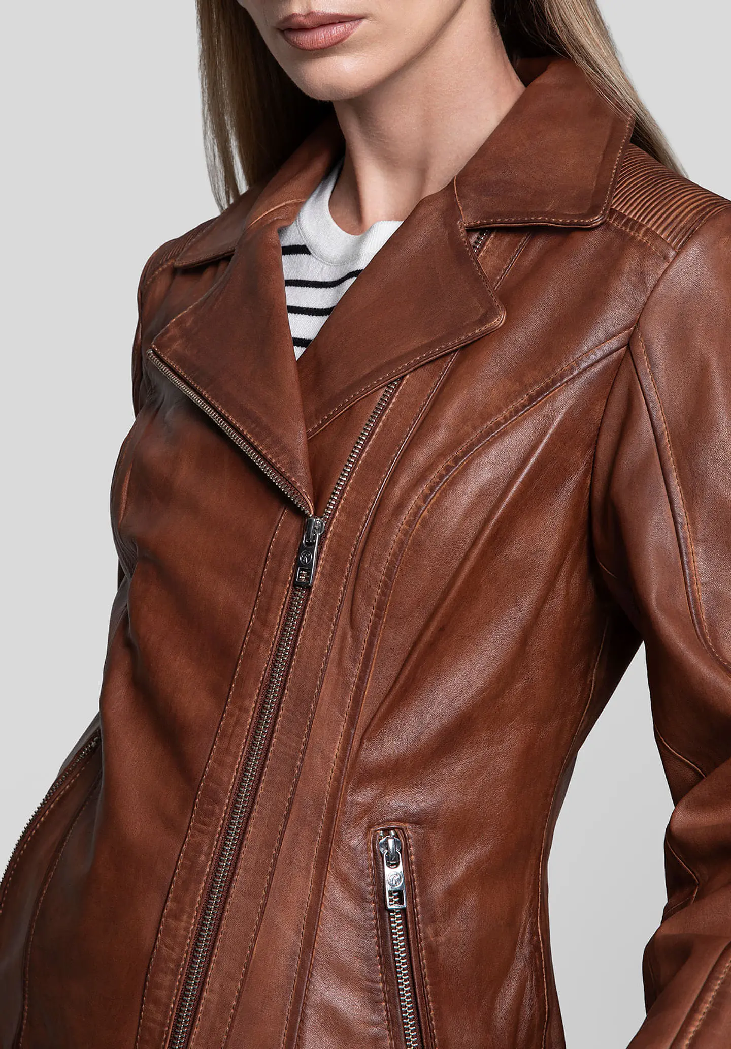Casaca Cuero Biker Pulse 18