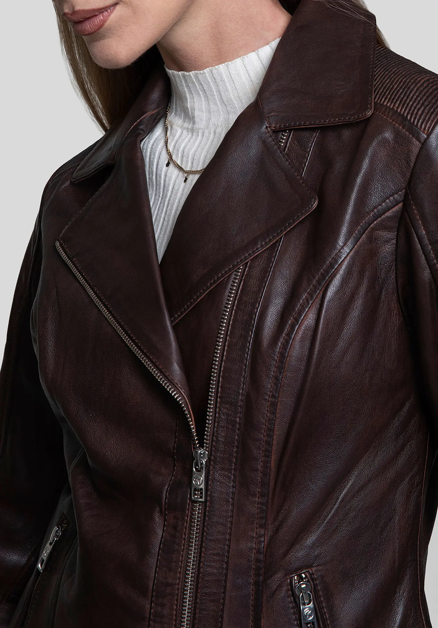Casaca Cuero Biker Pulse 23