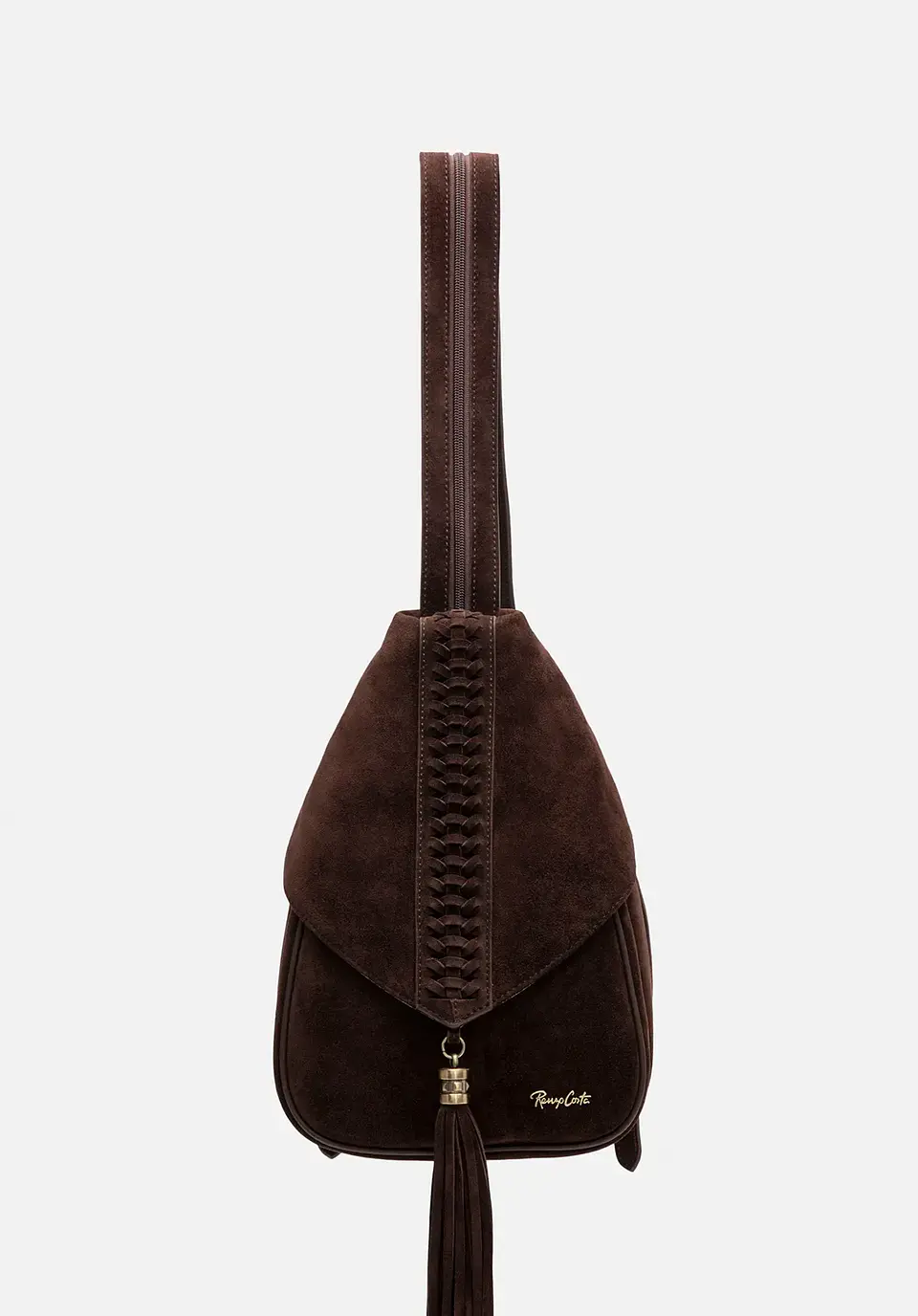 Mochila De Gamuza Flecos Boho 19