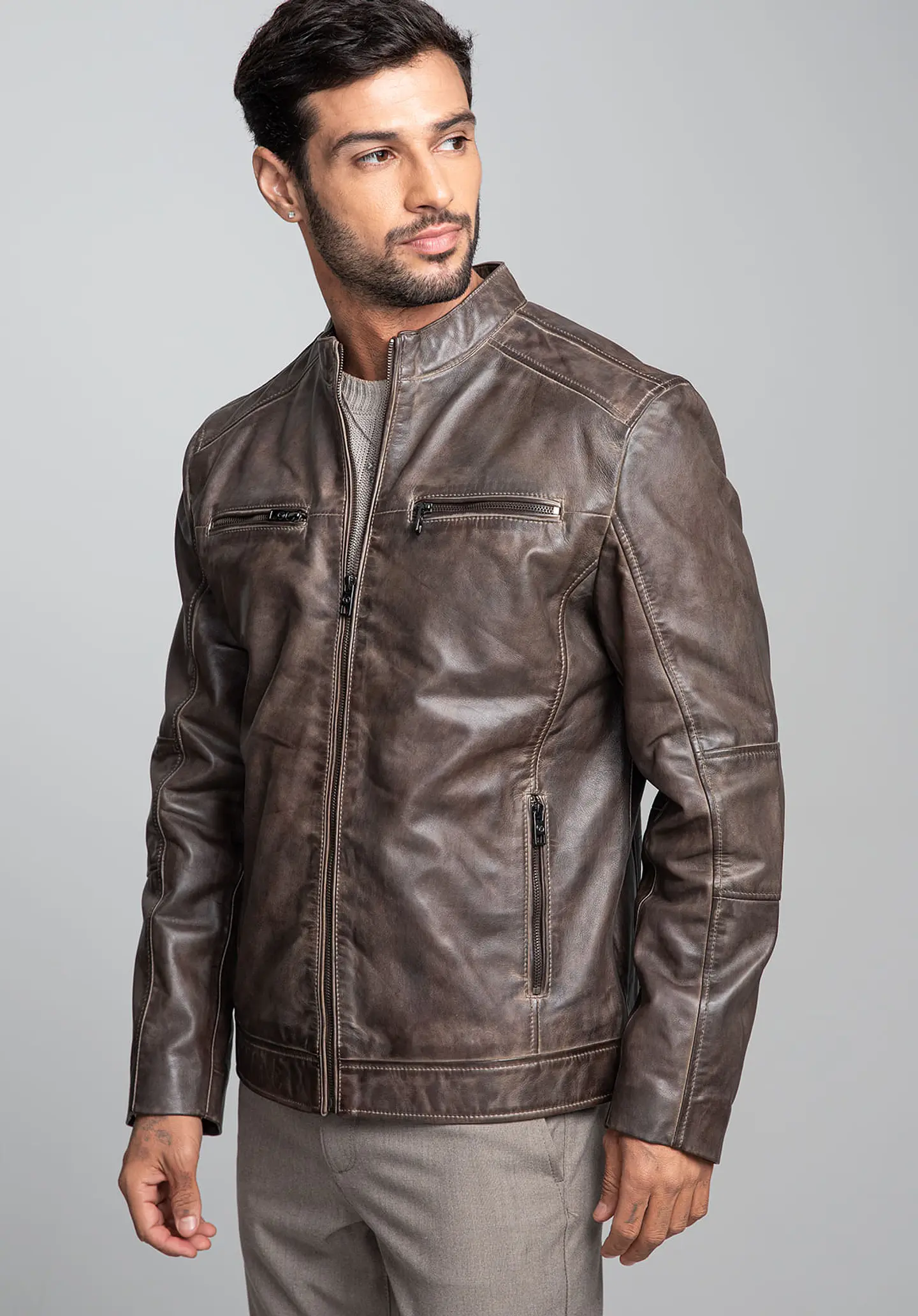 Casaca Cuero Nevada 1
