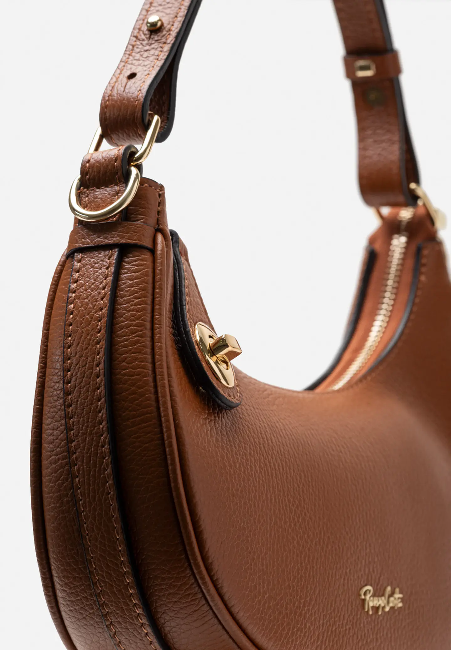 Cartera De Cuero Hobo Curve 9