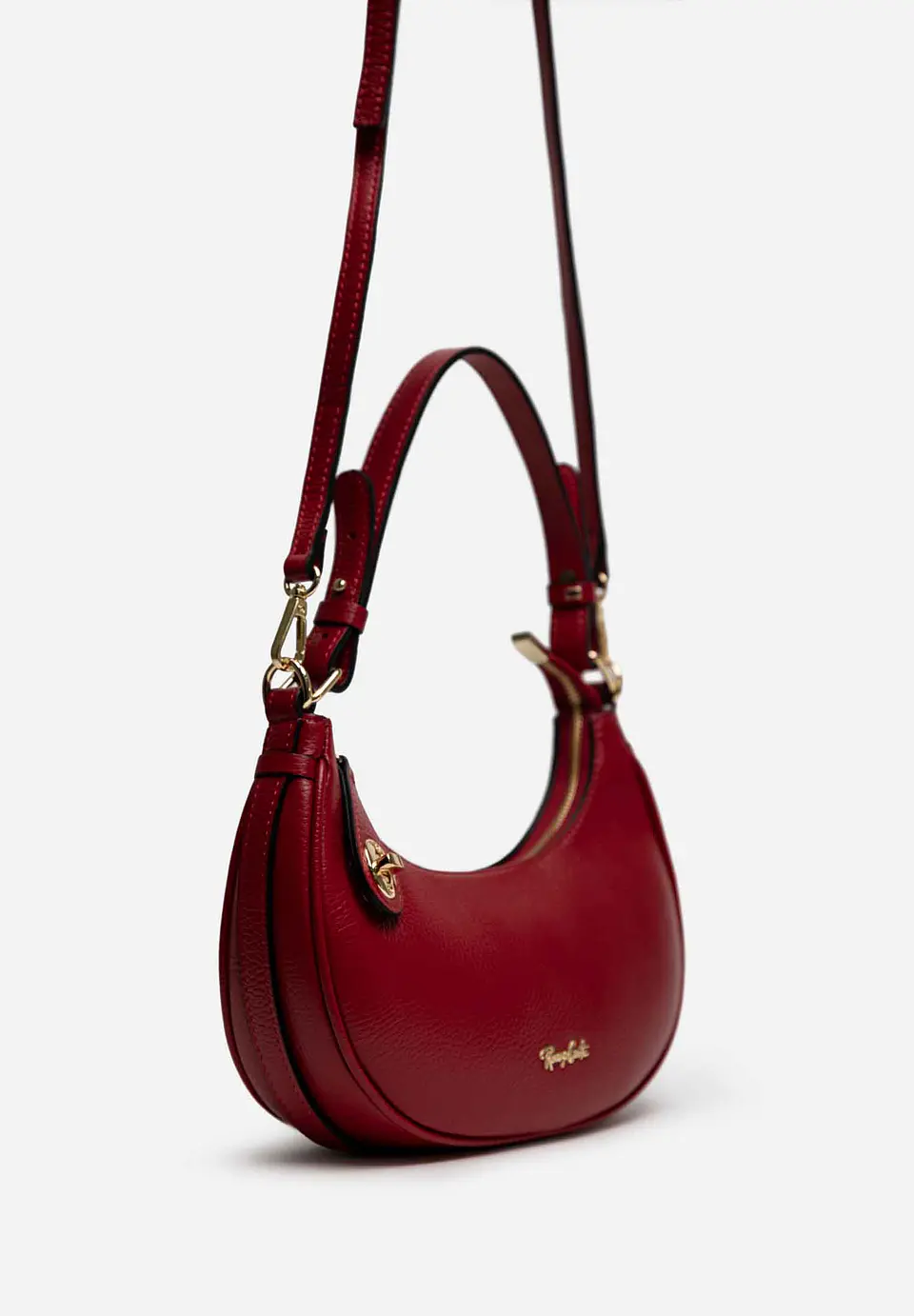 Cartera De Cuero Hobo Curve 45