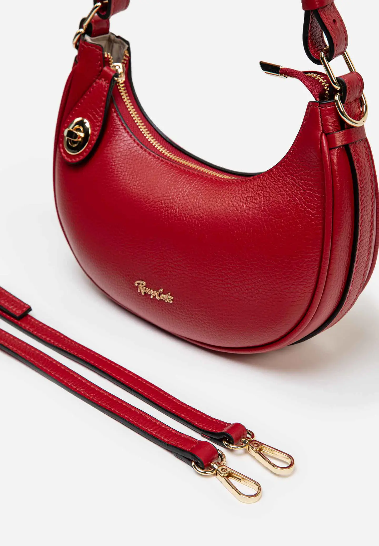 Cartera De Cuero Hobo Curve 57
