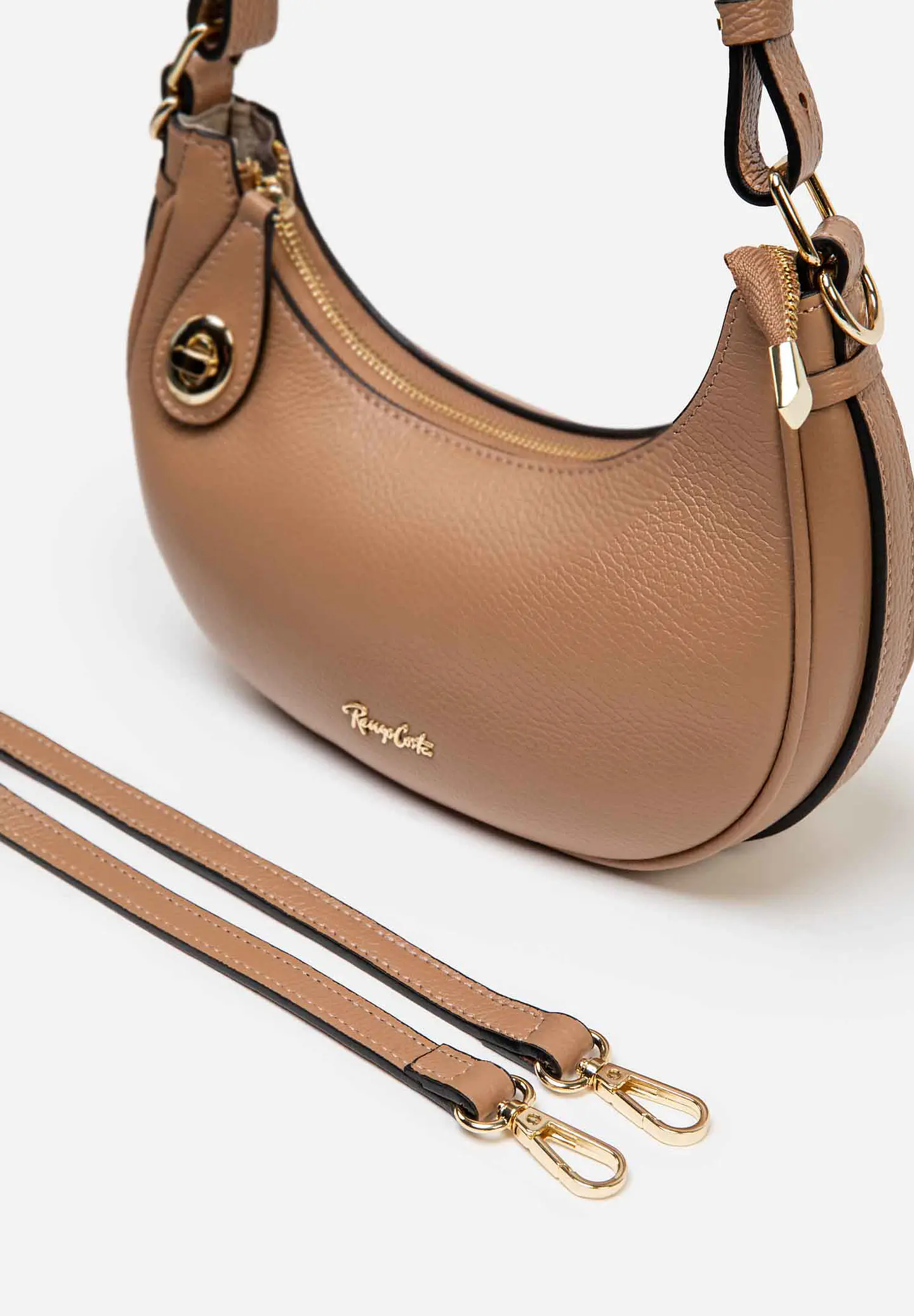 Cartera De Cuero Hobo Curve 60