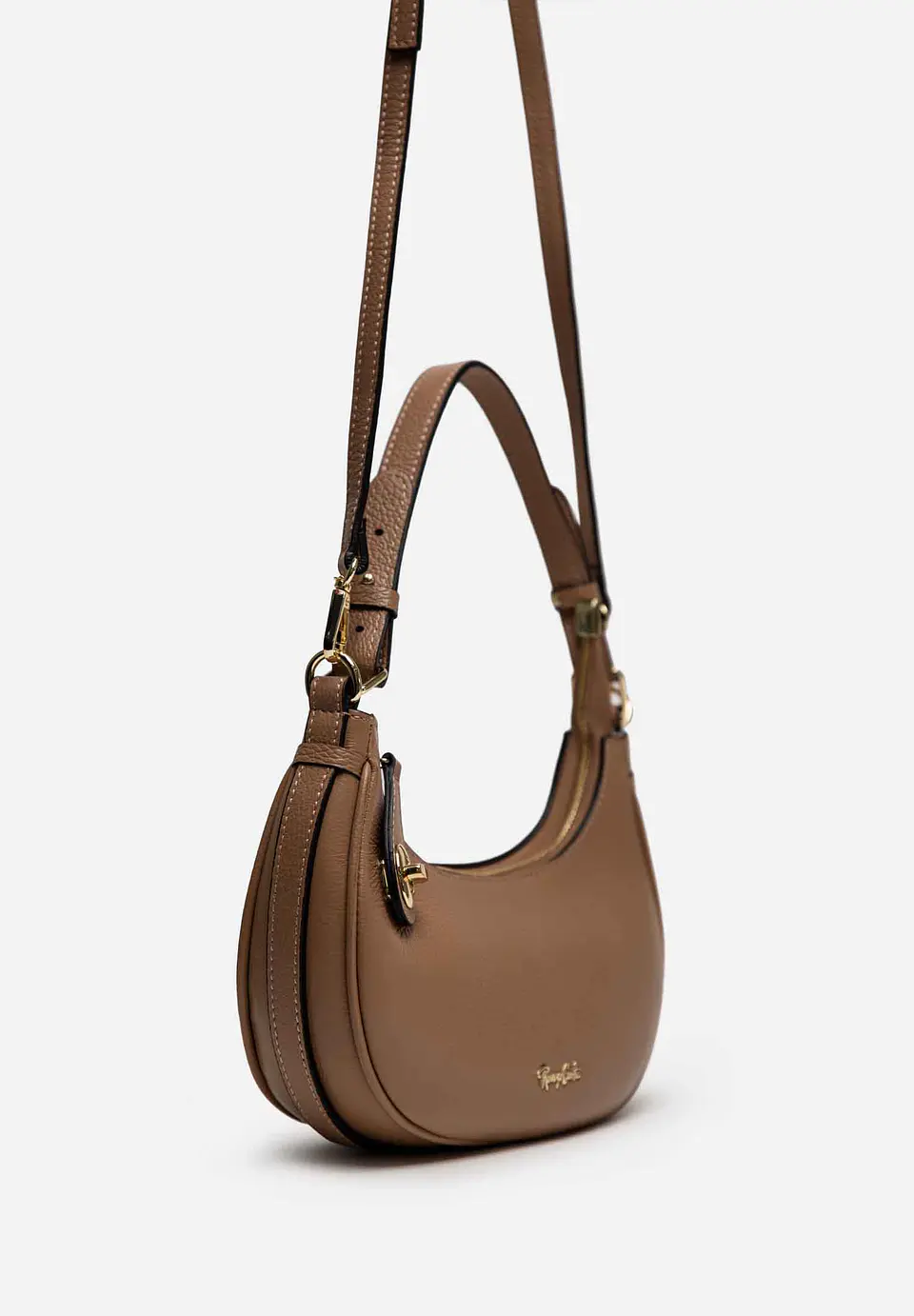 Cartera De Cuero Hobo Curve 65