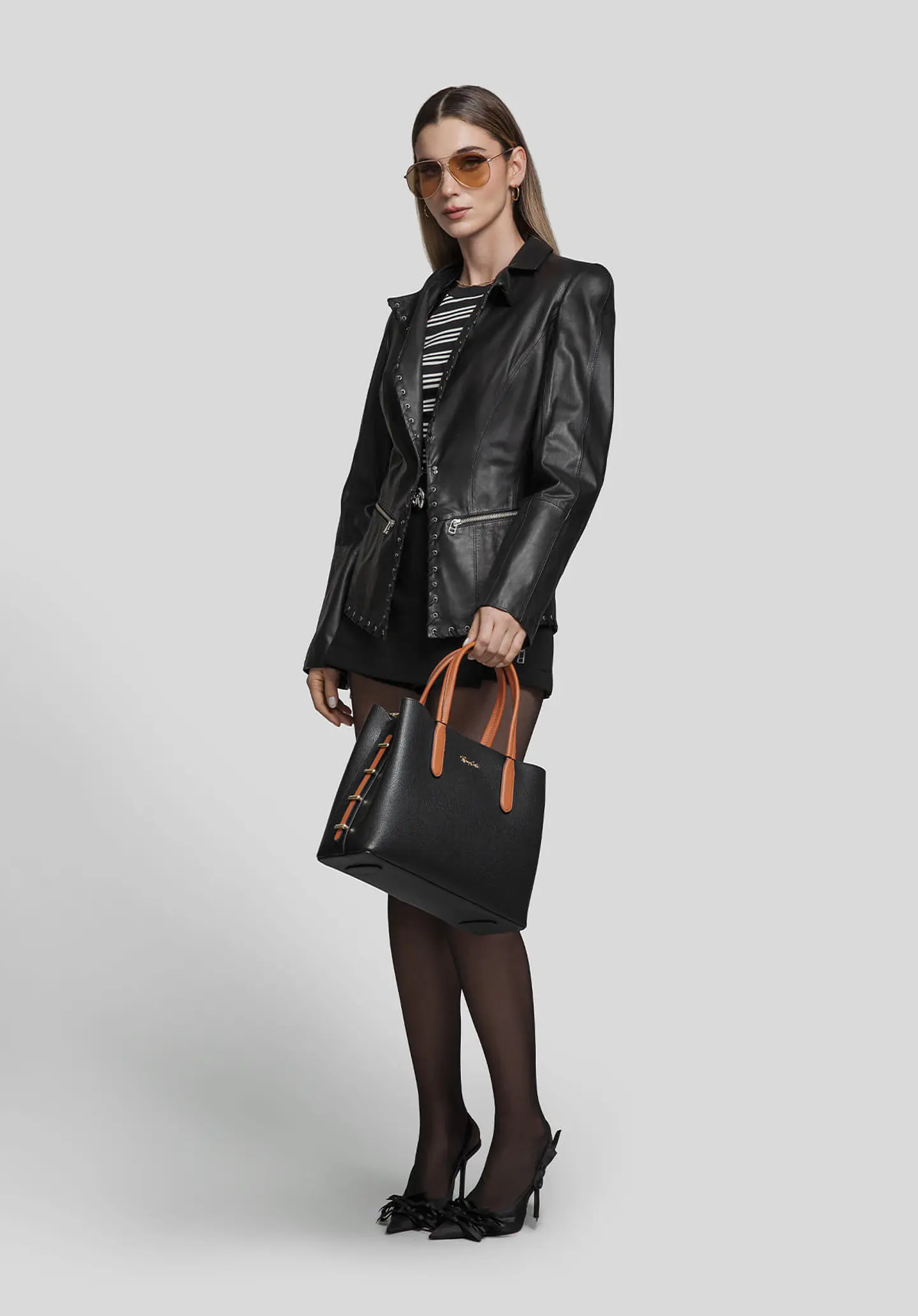 Saco Cuero Trenzado Edge 14