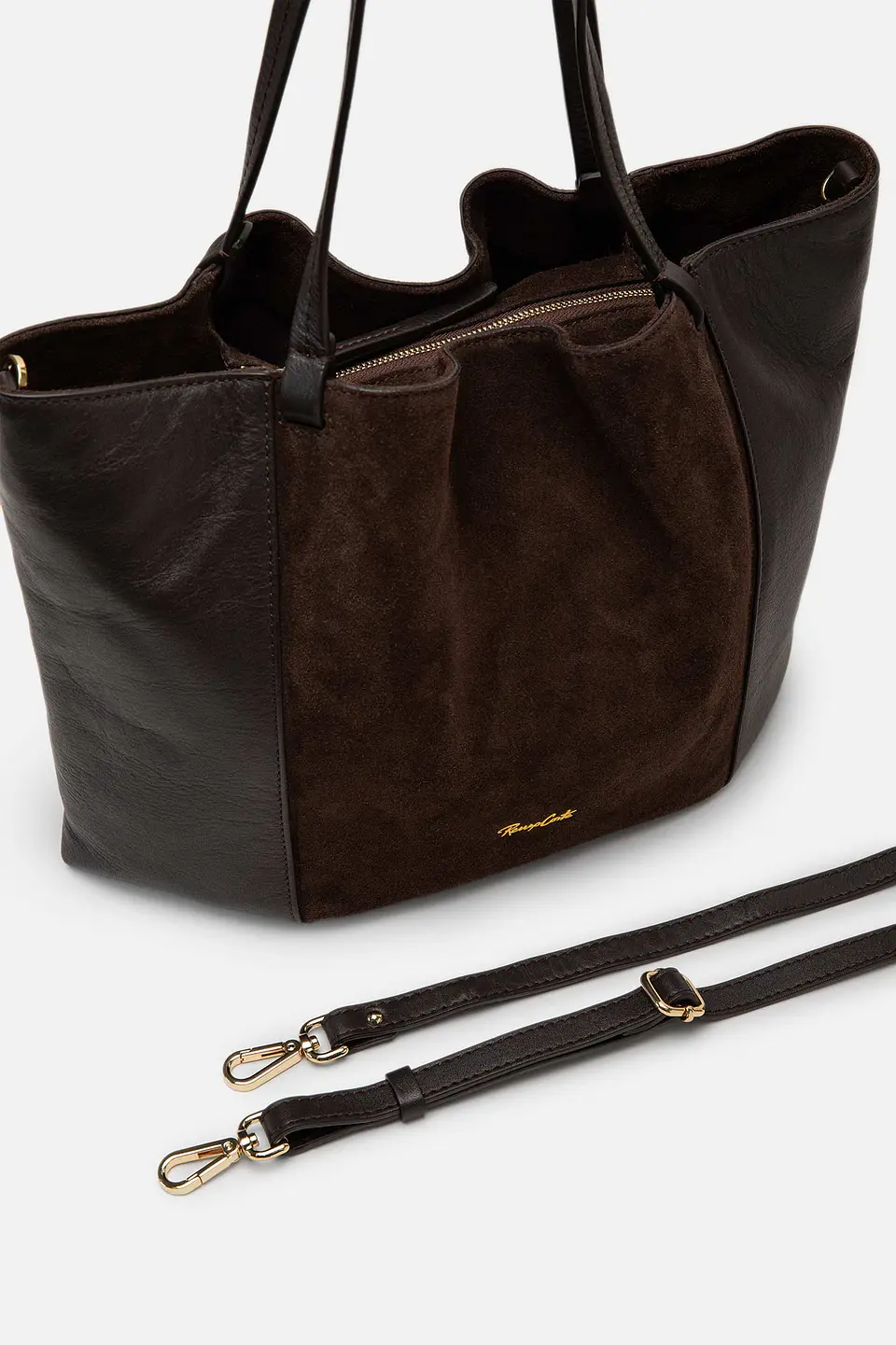 Cartera De Cuero Velour Maxi 7