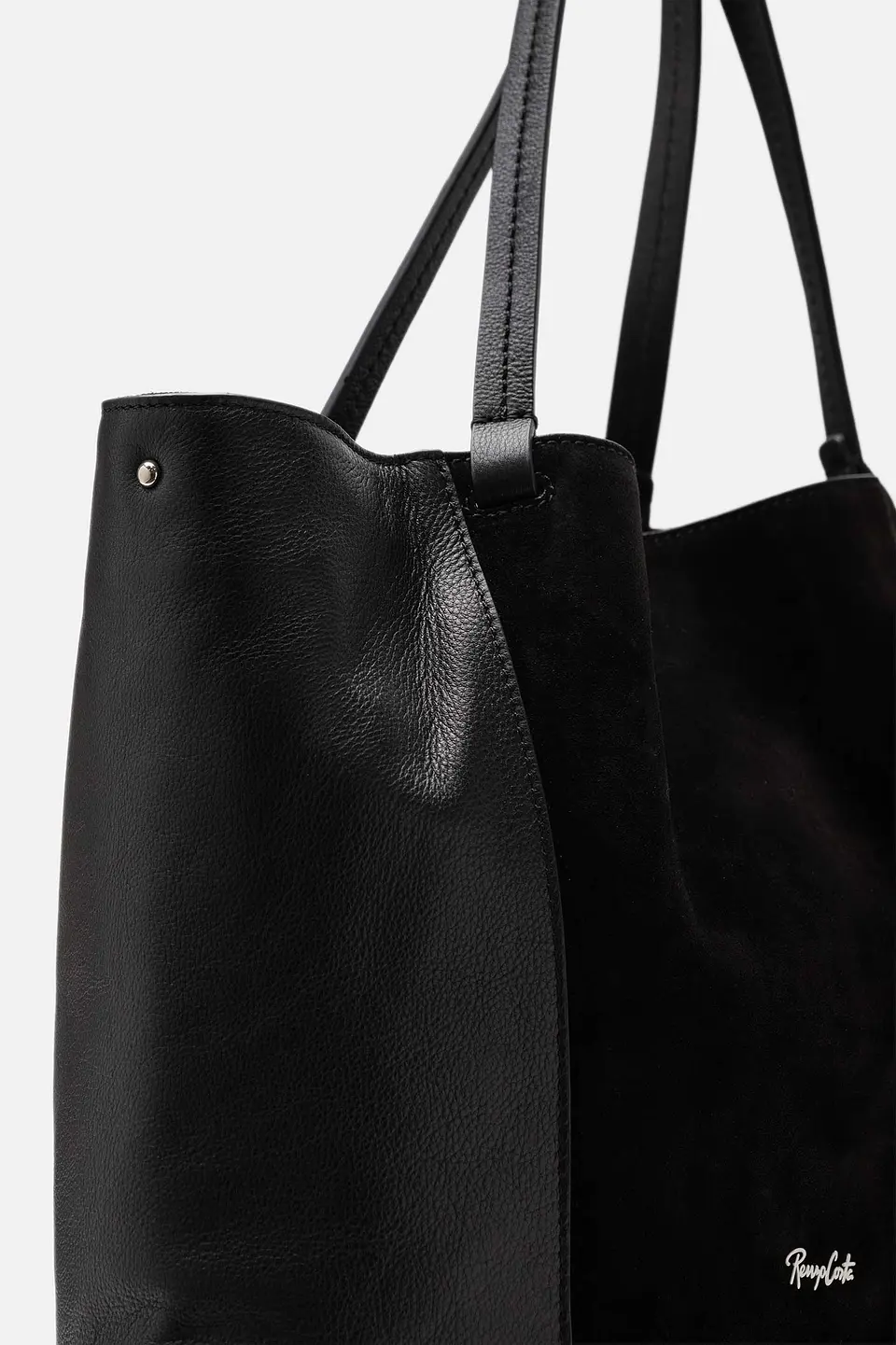 Cartera De Cuero Velour Maxi 10
