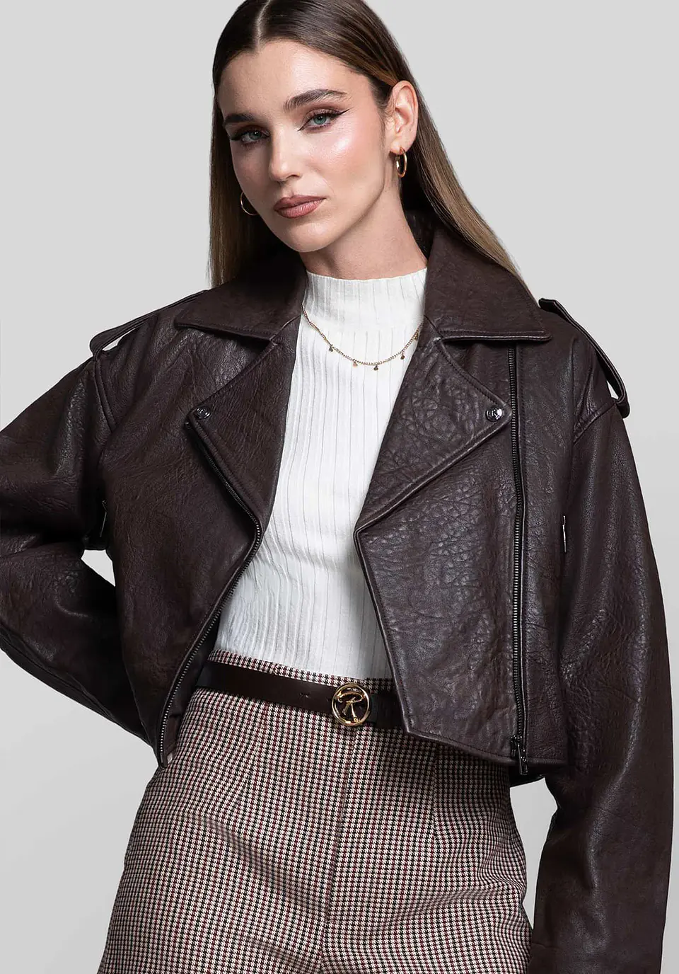 Casaca Cuero Biker Rogue 48
