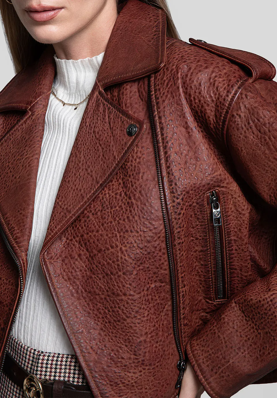 Casaca Cuero Biker Rogue 66