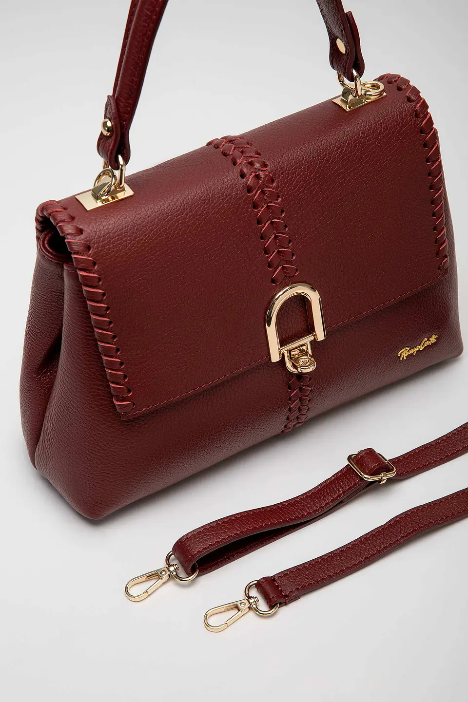 Cartera Cuero Espiga Satchel 18