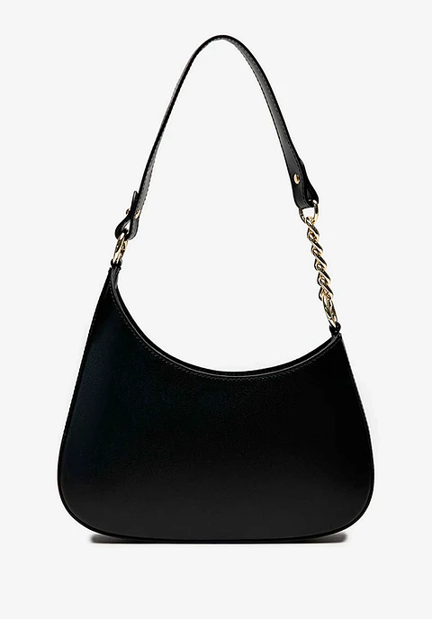 Cartera Cuero Hobo Chain