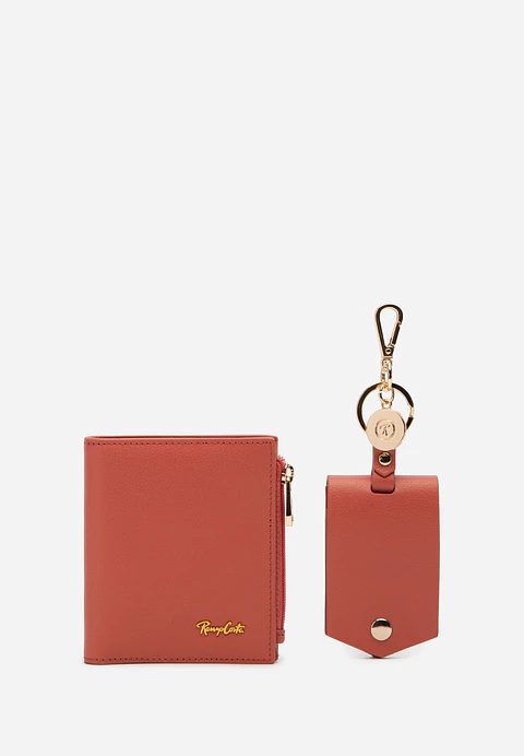 Set Billetera Cuero Glow Charm