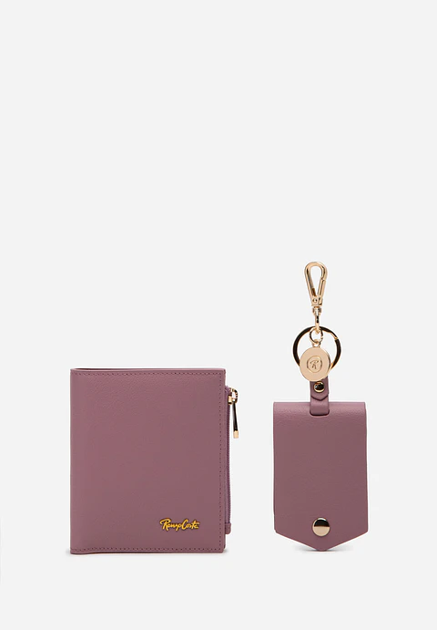 Set Billetera Cuero Glow Charm