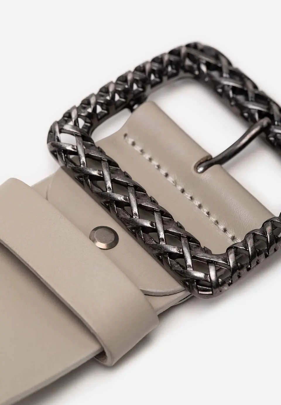 Correa Cuero Metal Woven 2