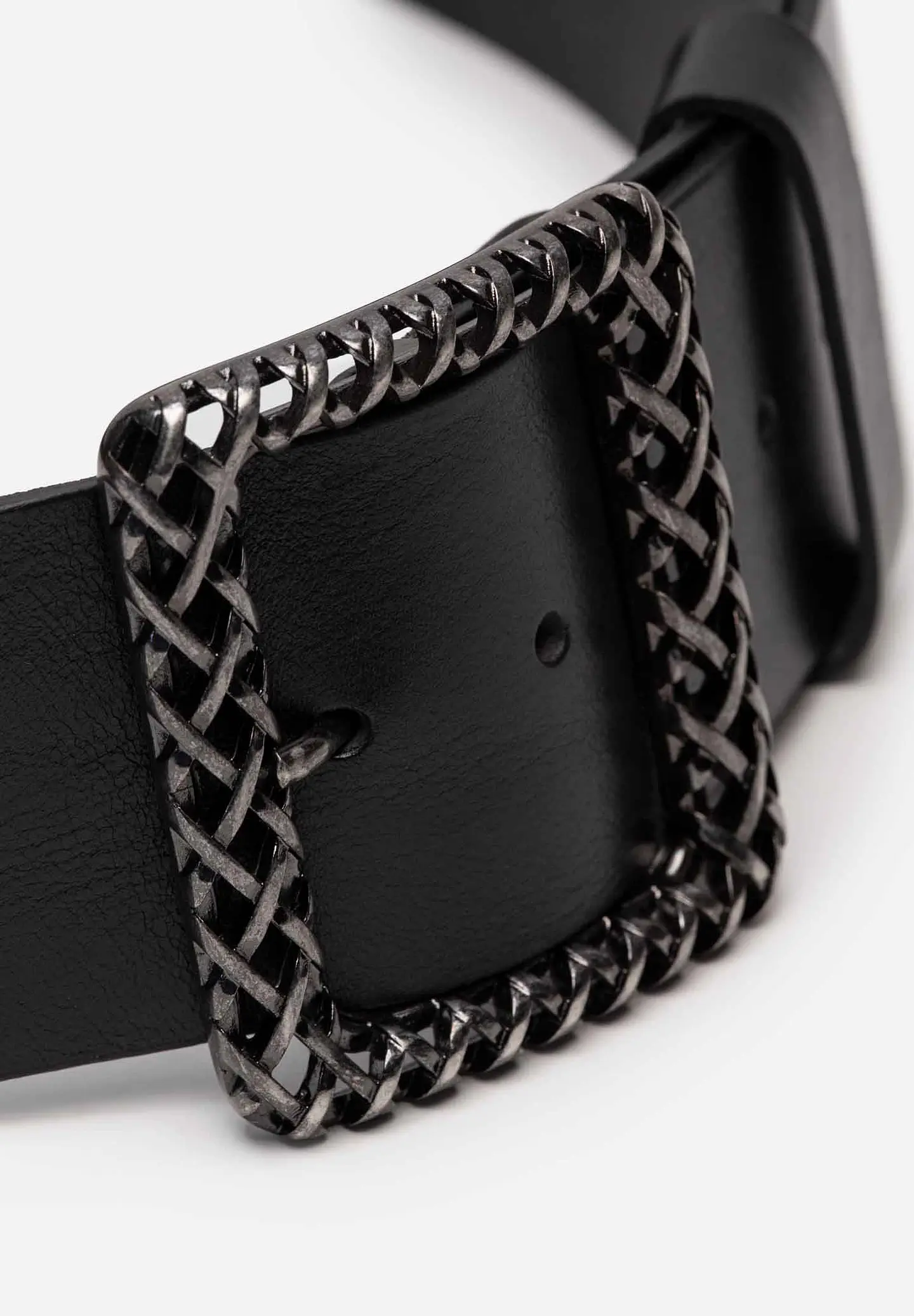 Correa Cuero Metal Woven 25