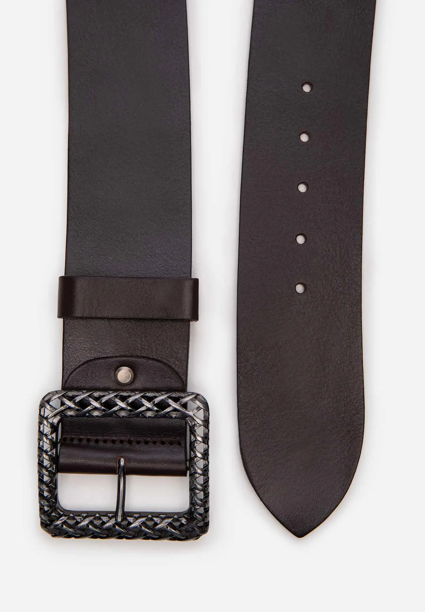 Correa Cuero Metal Woven 41