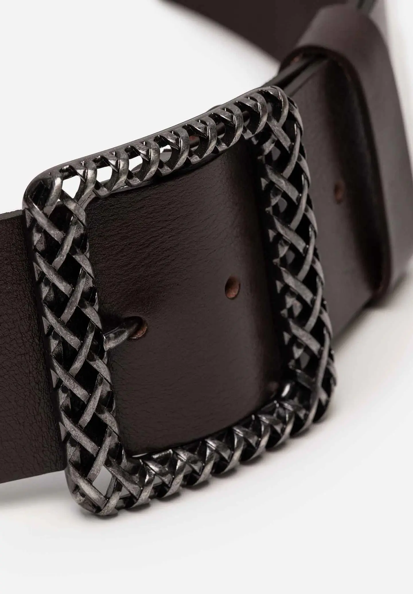 Correa Cuero Metal Woven 52