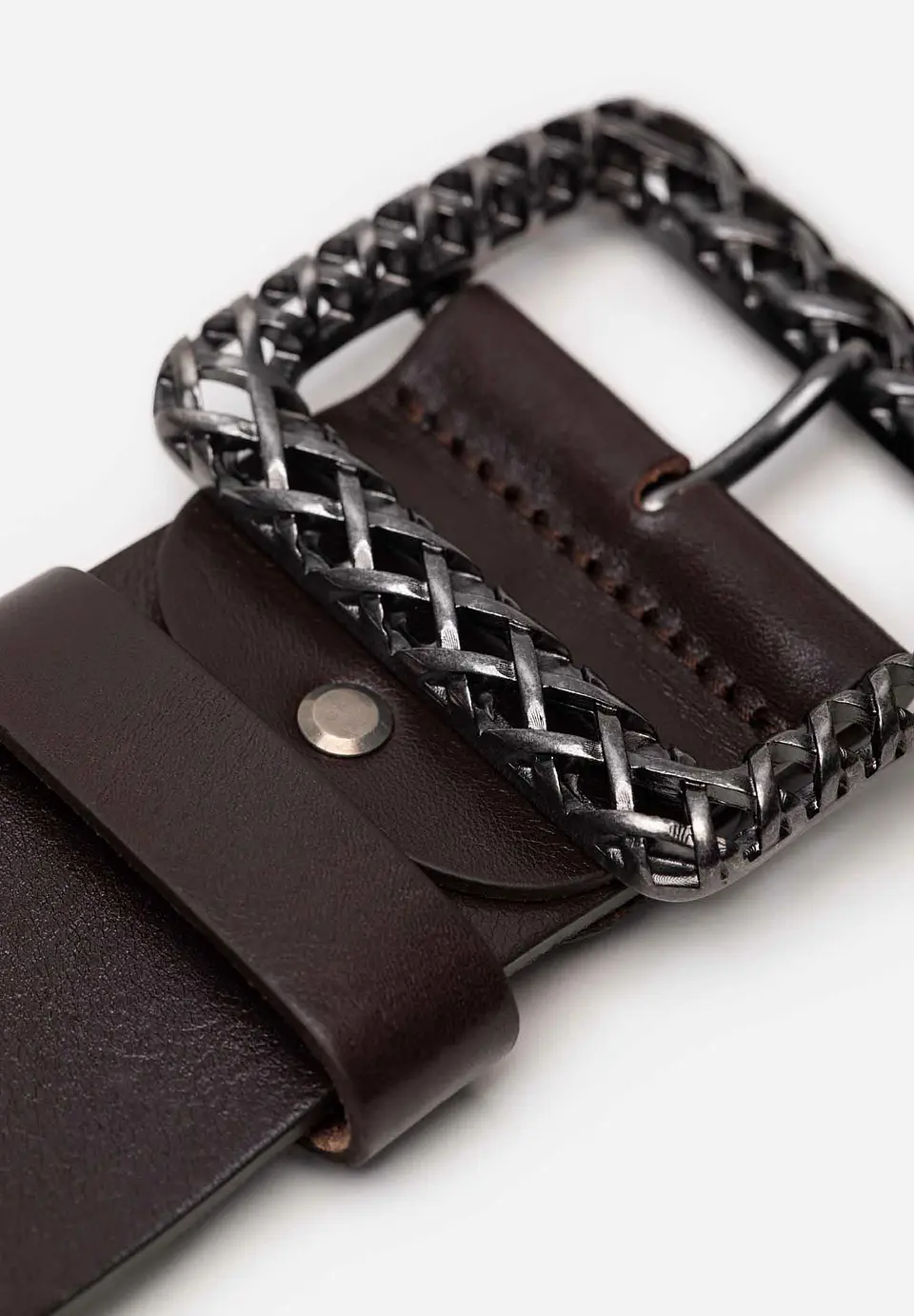 Correa Cuero Metal Woven 54