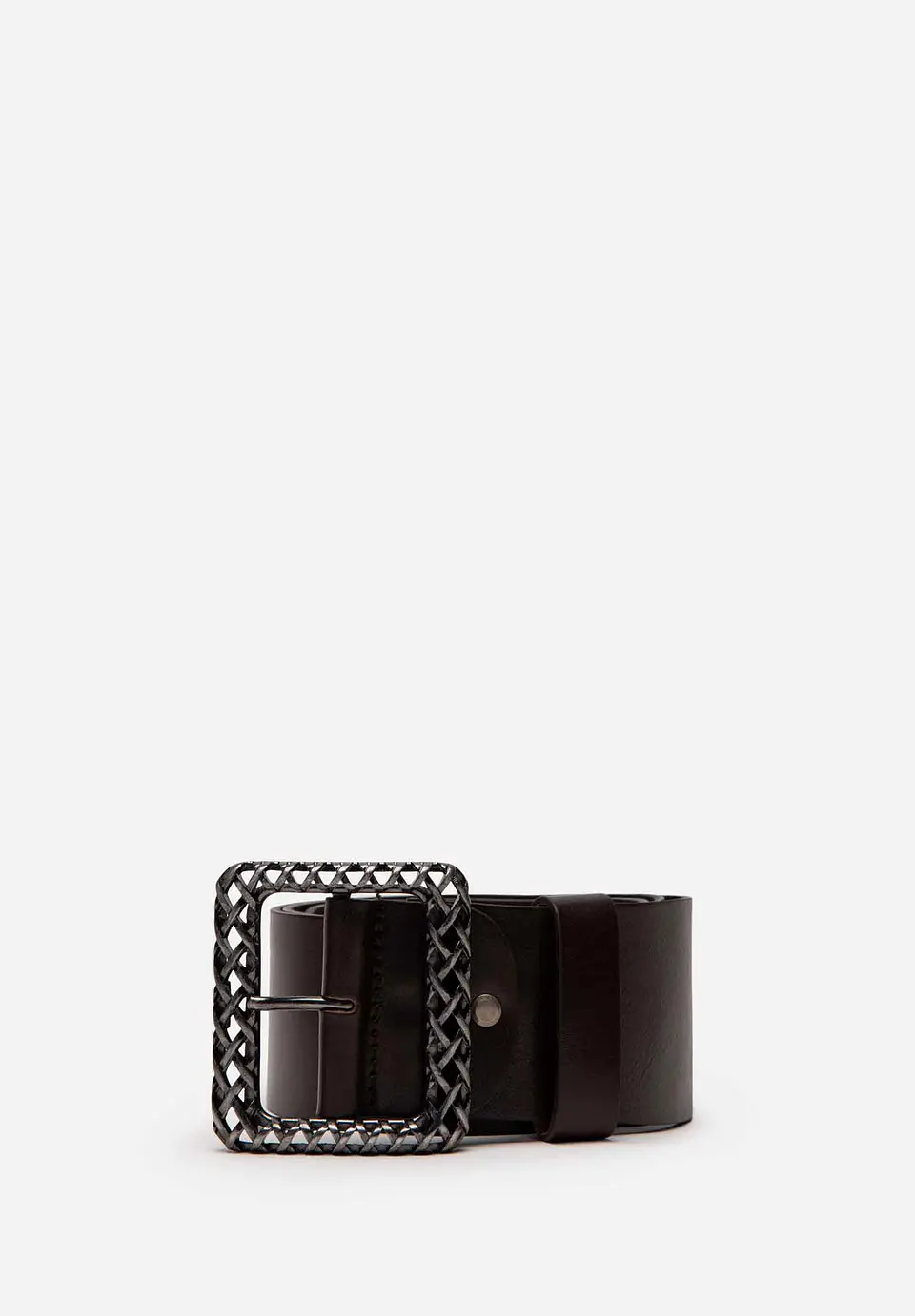 Correa Cuero Metal Woven 58