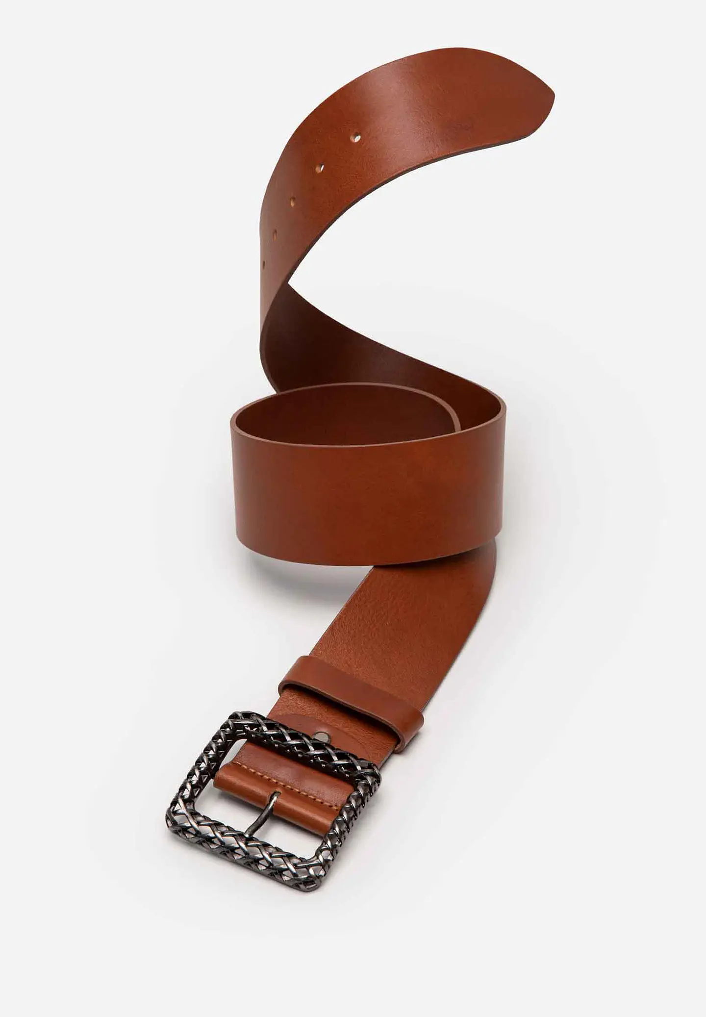 Correa Cuero Metal Woven 68