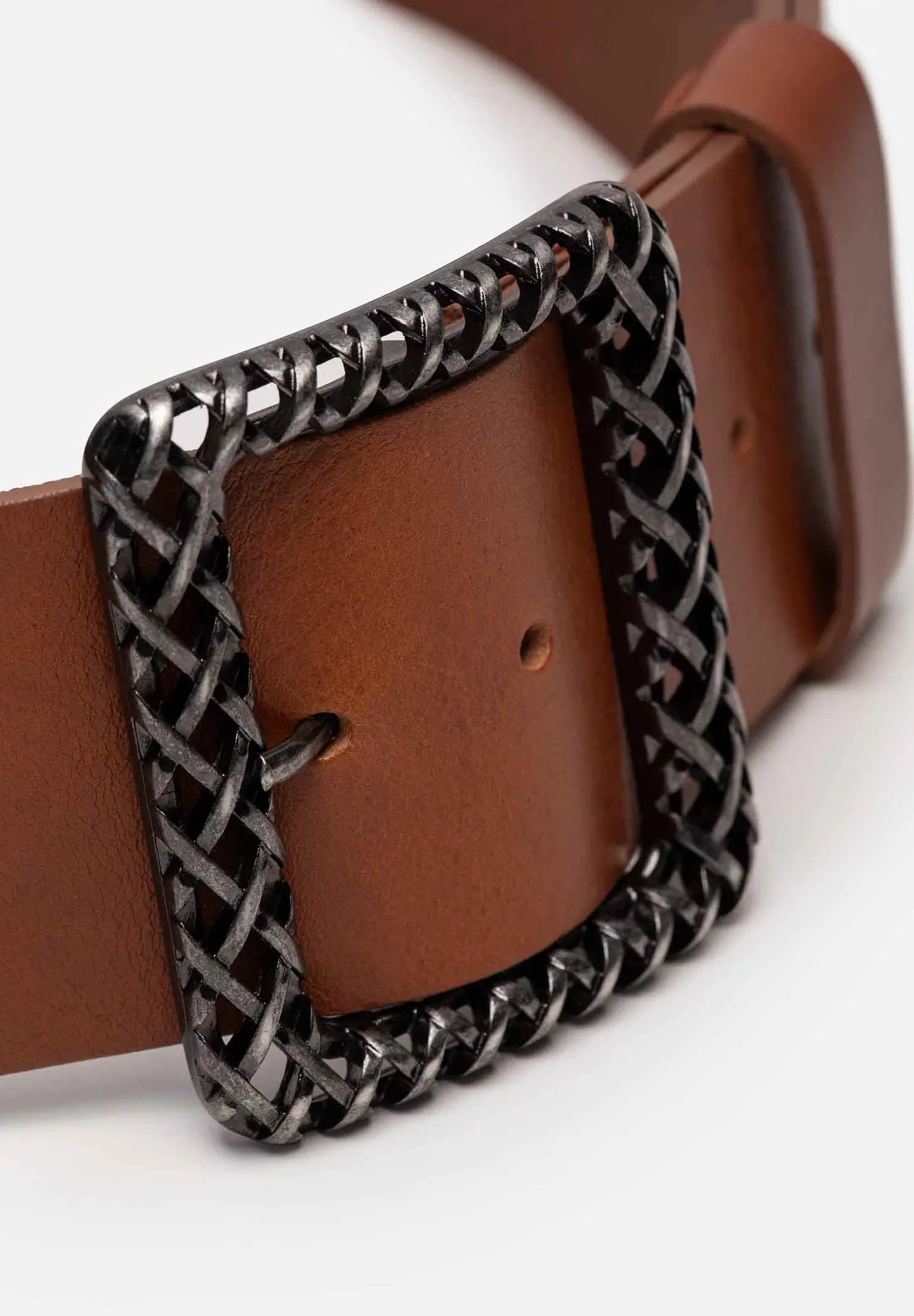 Correa Cuero Metal Woven 71