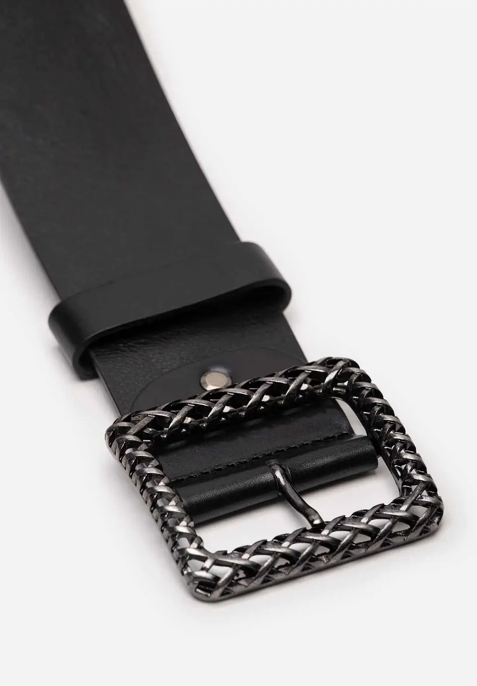 Correa Cuero Metal Woven 72