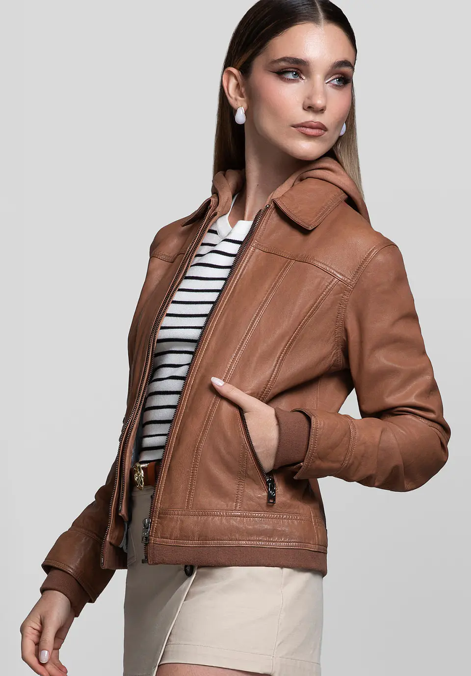 Casaca Cuero Contour 42