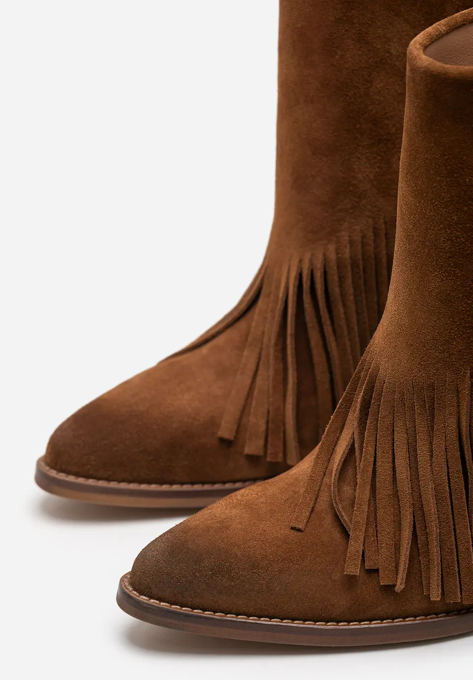 Botines Cuero Flecos 35