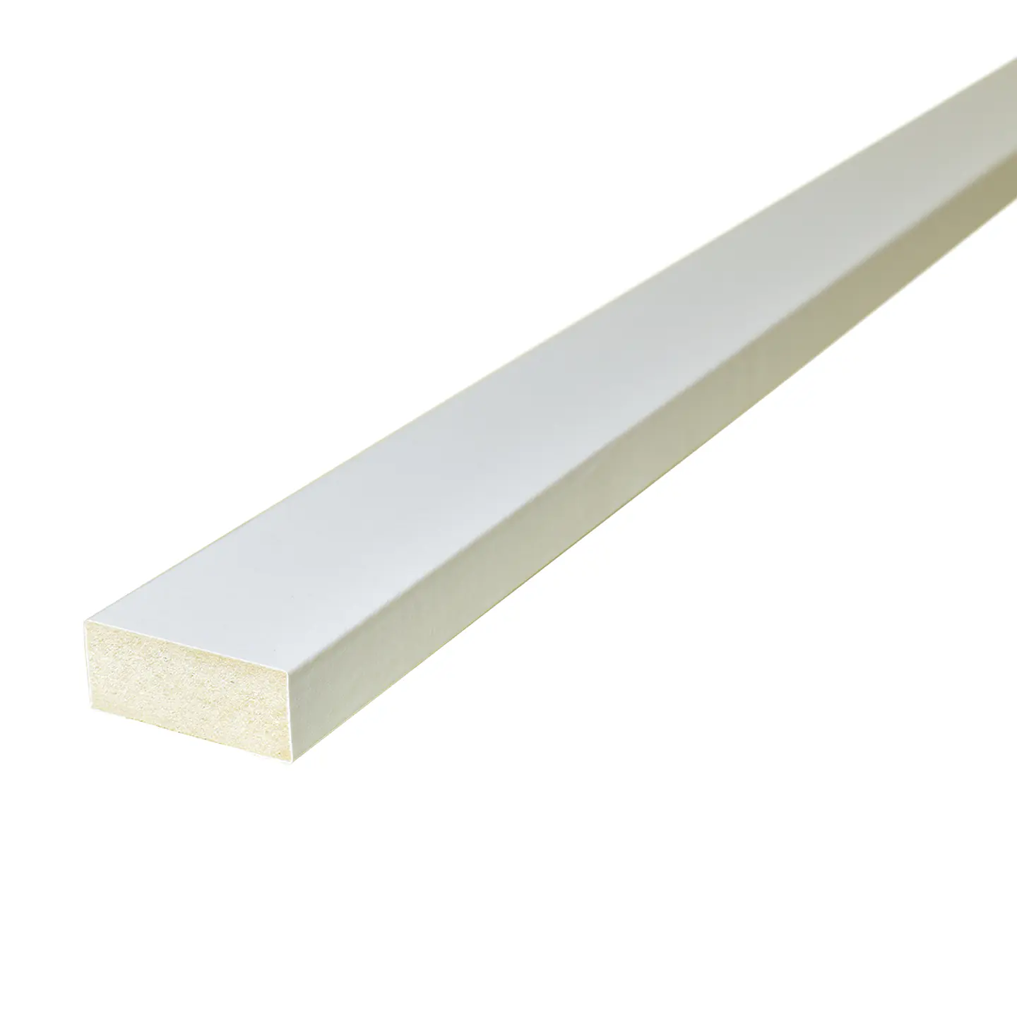 Moldura Recta MDF Folio Blanco 15x40 mm x 2.4 m 2