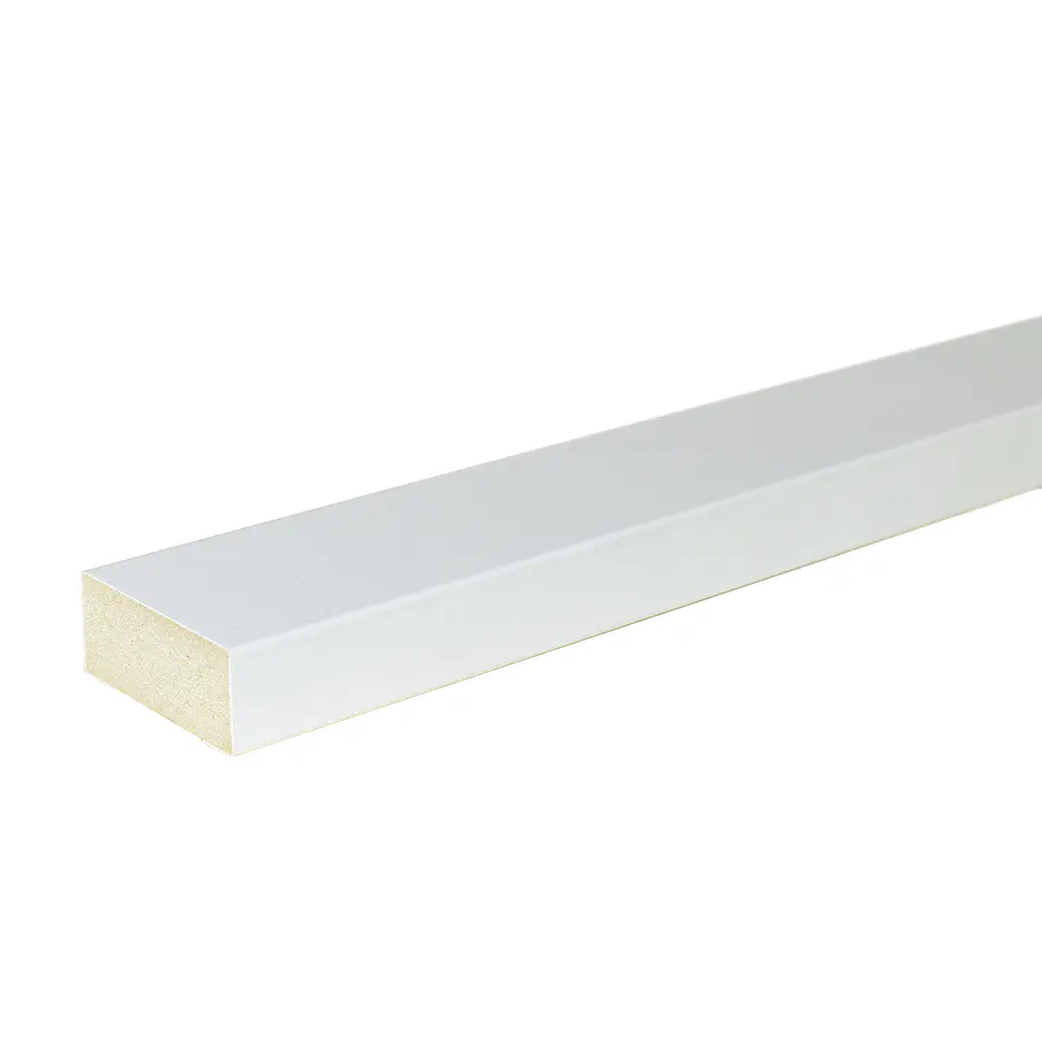 Moldura Recta MDF Folio Blanco 15x40 mm x 2.4 m 3