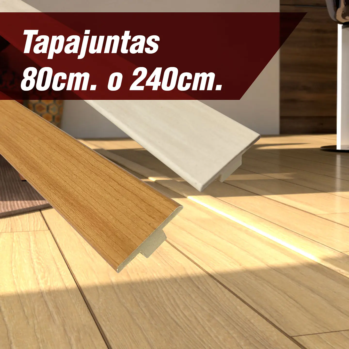 Tapajunta MDF Folio Bambú Rustico 12x45mm x 2.4 m 2