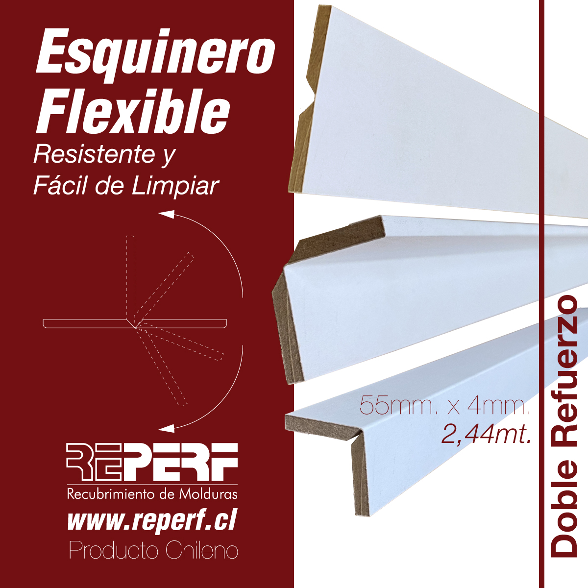 Esquinero Flexible 4x55x2400