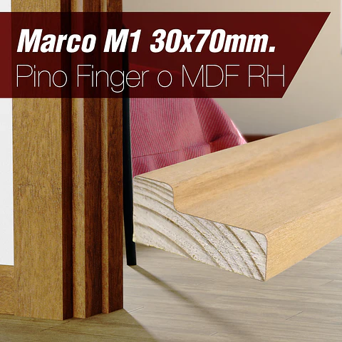 Marco MDF RH Enchapado Mara 30x70 mm x 2.5 m
