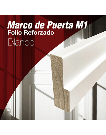 Tira Marco De Puerta MDF RH Folio Blanco Reforzado 30x90x2500