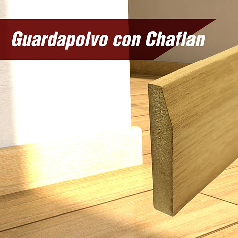 Guardapolvo Chaflán MDF Enchapado Mara 12x70 mm x 2.4 m