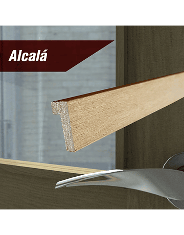 Moldura Alcalá Mdf 12x27x2440mm Enchapada Mara Clara