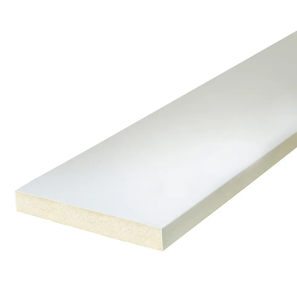 Moldura Recta MDF Folio Blanco 15x120 mm x 2.4 m 1