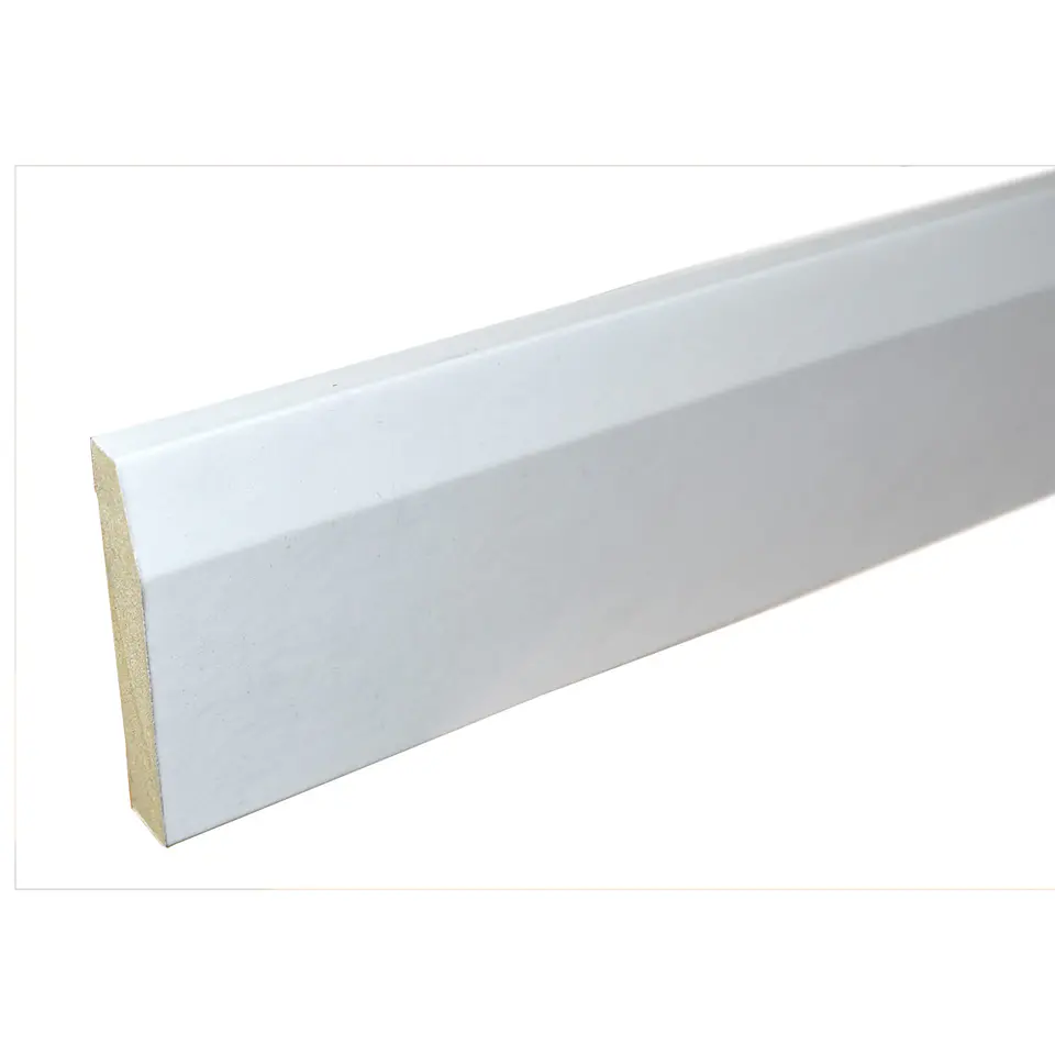 Guardapolvo Chaflan MDF Folio Blanco 12x70 mm x 2.4 m 1