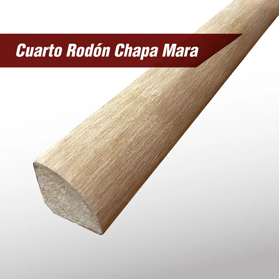 Junquillo 1/4 MDF Enchapado Mara 15x15 mm x 2.4 m 2