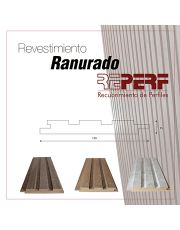 Pack 4 Tablas Revestimiento Perfil Ranurado Wengue