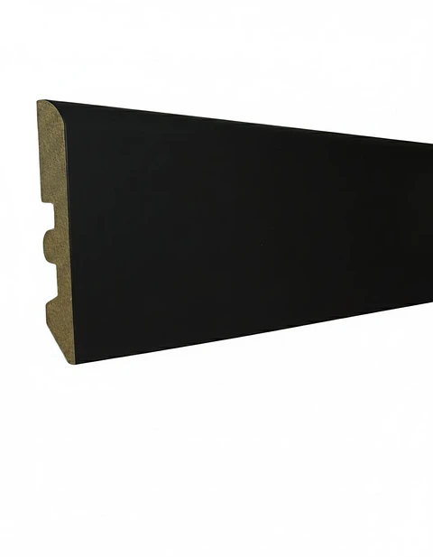 Guardapolvo GP22 MDF Folio Negro 12x68 mm x 2.4 m