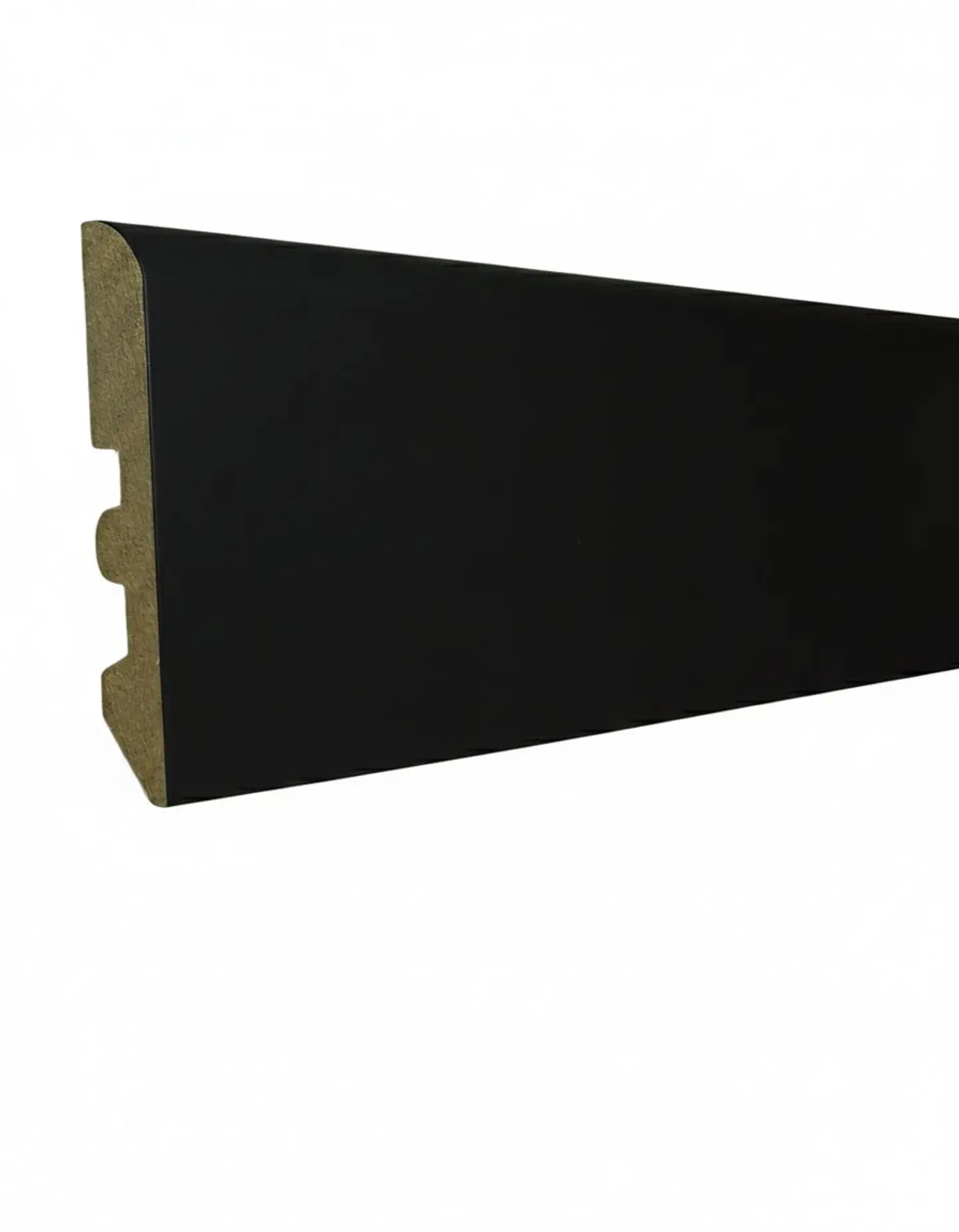 Guardapolvo GP22 MDF Folio Negro 12x68 mm x 2.4 m 1